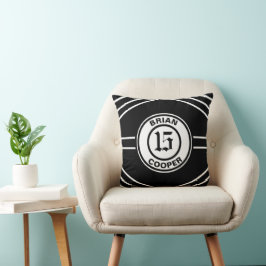 Almofada Decorativa Tema Esportivo Preto e Branco