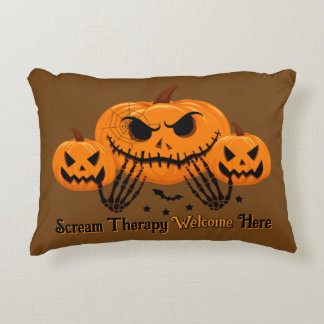 Almofada Decorativa Terapia de Grito de Halloween Bem-Vinda Aqui