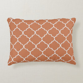 Almofada Decorativa Terracotta — Padrão marroquino mediterrânico