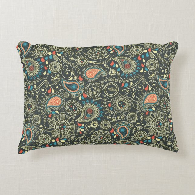 Almofada Decorativa Teste padrão 3 de Paisley (Frente)
