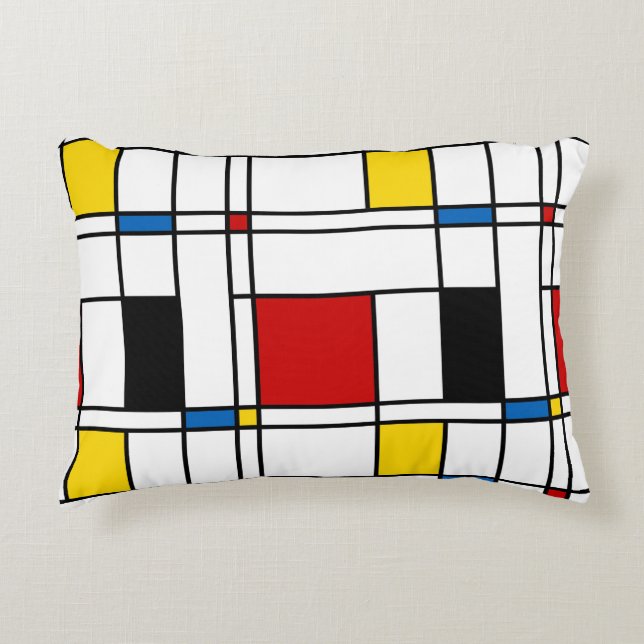 Almofada Decorativa Teste padrão de de Stijl (Frente)