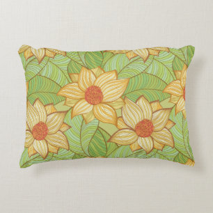 Almofada Decorativa Teste padrão retro da magnólia