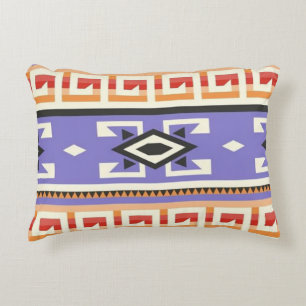 Almofada Decorativa Teste padrão roxo do vetor do nativo americano do