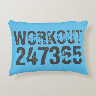 Almofada Decorativa Texto desgastado e riscado Treino 247365 azul