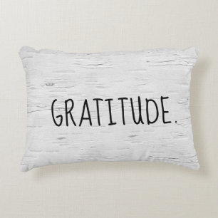 Almofada Decorativa Texto GRATITUDE No Travesseiro de Ênfase da Árvo