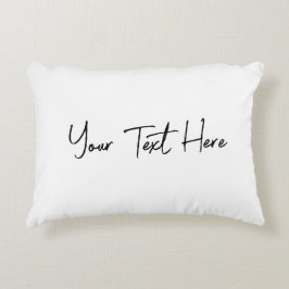 Almofada Decorativa Texto Personalizado Moderno Mínimo e Manuscrito