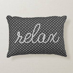 Almofada Decorativa Texto Relax em Pontos de Alfinete
