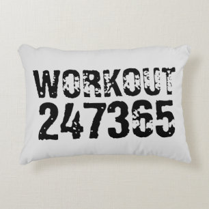 Almofada Decorativa Texto vestido e arranhado Workout 247365 preto