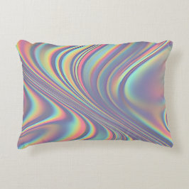 Almofada Decorativa Textura de Remoinho Holográfico Iridescente