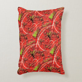 Almofada Decorativa Textura em algum coral vivo com defeitos verdes de