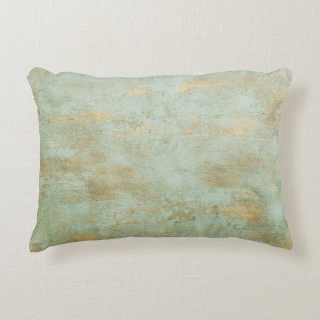 Almofada Decorativa Textura em cobre e verde oxidados (Frente)