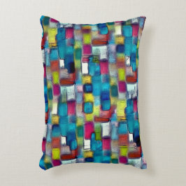 Almofada Decorativa Textura muito áspera de formas quadradas coloridas