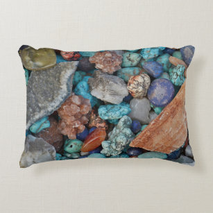 Almofada Decorativa Textura natural de pedras coloridas pedras