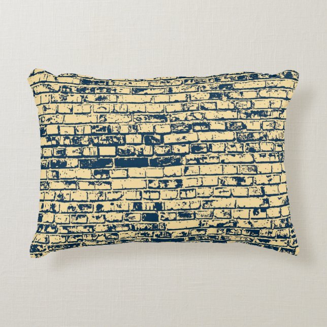 Almofada Decorativa Texture of a brick wall. Elegant wallpaper design. (Frente)