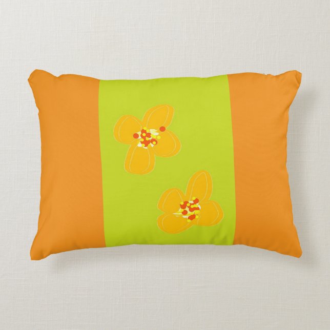 Almofada Decorativa The Orange Flower Pillow (Frente)