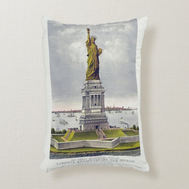 Almofada Decorativa The Statue of Liberty, The Great Bartholdi Statue (Frente(Vertical))