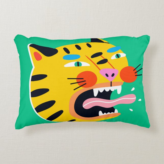Almofada Decorativa tigre abstrato (Frente)