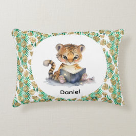 Almofada Decorativa Tigre-Cute Lendo um Livro