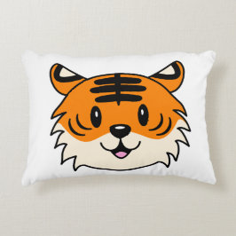 Almofada Decorativa Tigre de Cartoon Sorridente