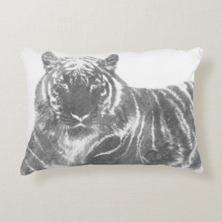 Almofada Decorativa Tigre Preto e Branco
