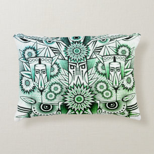 Almofada Decorativa Tint verde Design Tribal