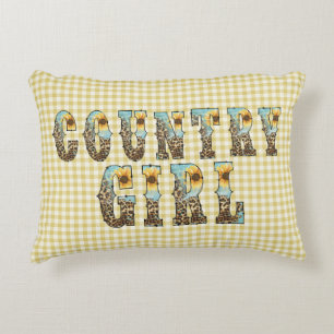 Almofada Decorativa Tipografia de Country Girls