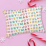 Almofada Decorativa Tipografia Moderna - Natal Negrito<br><div class="desc">Saudações de tipografia de Natal,  brilhantes e modernas,  que irão adicionar cor e alegria à sua casa durante as férias.</div>