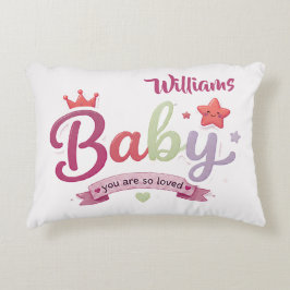 Almofada Decorativa Tipografia Personalizada de Bebê Fofinho