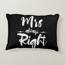 Almofada Decorativa Tipografia Sempre Certa De Preto E Branco