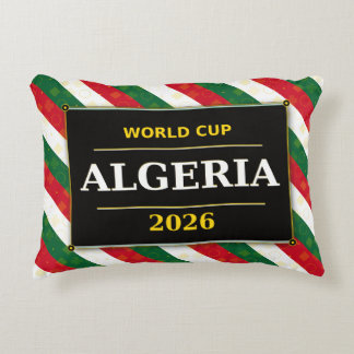 Almofada Decorativa Torcida de Futebol da Argélia 2026 com Padrões Inc