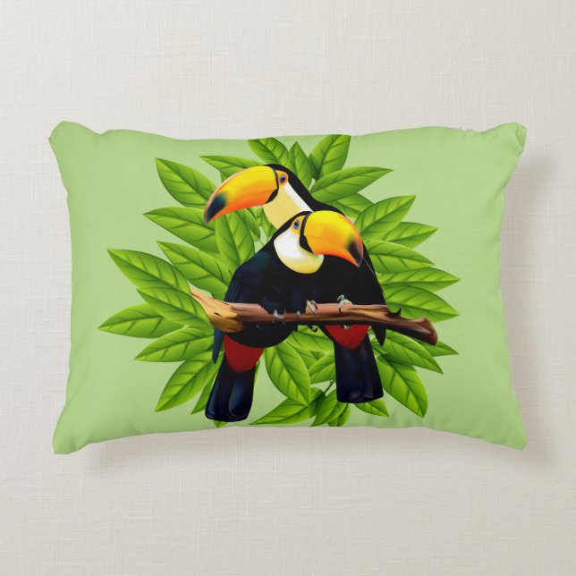 Almofada Decorativa Toucan Duo Verde (Frente)