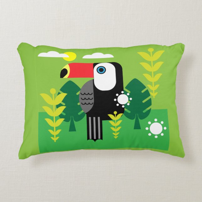 Almofada Decorativa Toucan Tropical Bird (Frente)