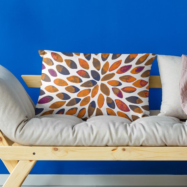 Almofada Decorativa Traços de pincel de aquarela - efeito enferrujado (Criador carregado)