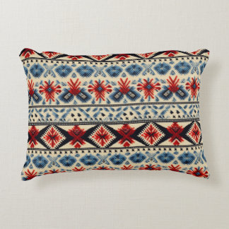 Almofada Decorativa Traditional Folk Embroidery Stripe  Pattern