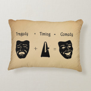 Almofada Decorativa Tragédia + Timing Igual ao Teatro de Comédia