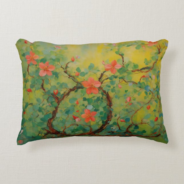 Almofada Decorativa Tranquilidade floral em nossa casa (Frente)