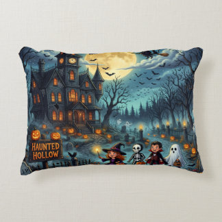 Almofada Decorativa Travesseira de Halloween Casa Assombrada ou Doce