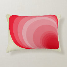 Travesseira decorativa Art Deco em vermelho e dour