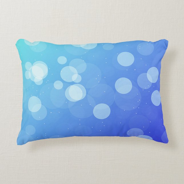 Almofada Decorativa Travesseiro azul com design de gradiente abstrato (Frente)