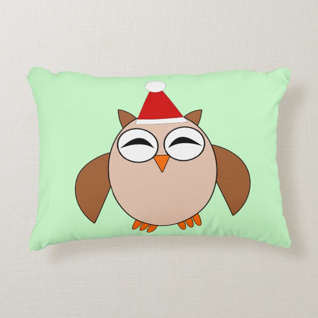 Almofada Decorativa Travesseiro Bonito de Coruja de Natal (Frente)