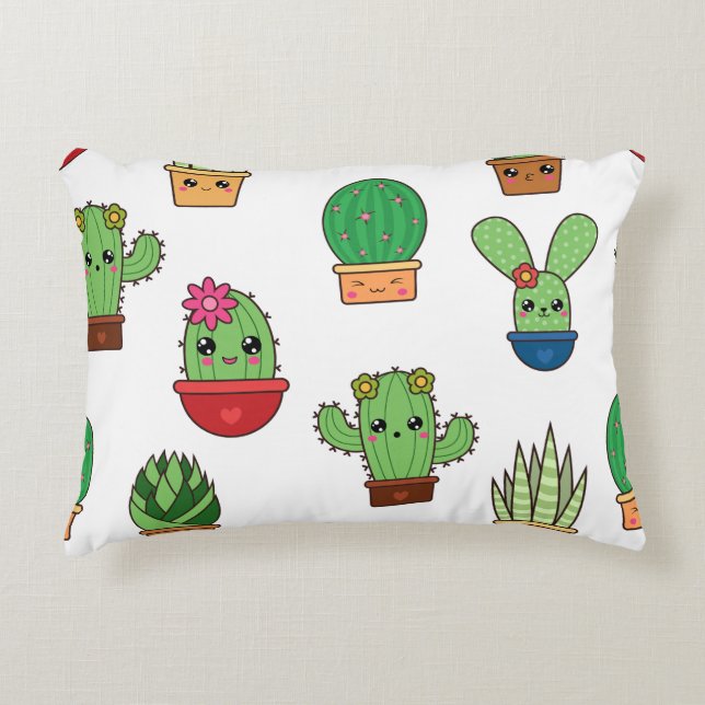 Almofada Decorativa Travesseiro Cactus Krazy 12x16 (Frente)