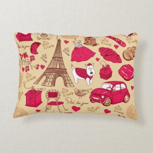 Almofada Decorativa Travesseiro Caprichoso Parisiense