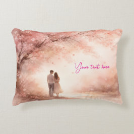 Almofada Decorativa Travesseiro Casal Personalizado - Amor Flor de Cer