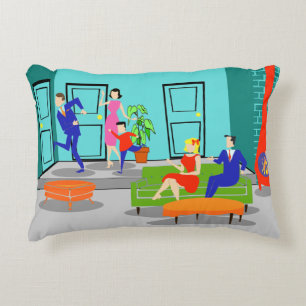 Almofada Decorativa Travesseiro clássico retro do acento da televisã