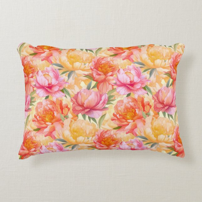 Almofada Decorativa Travesseiro com Enfeite Floral (Frente)