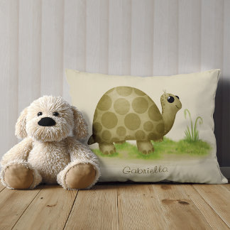 Almofada Decorativa Travesseiro de Acabamento com Tartaruga Fofa