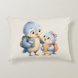 Almofada Decorativa Travesseiro de Acabamento Irmãos Pássaro Azul