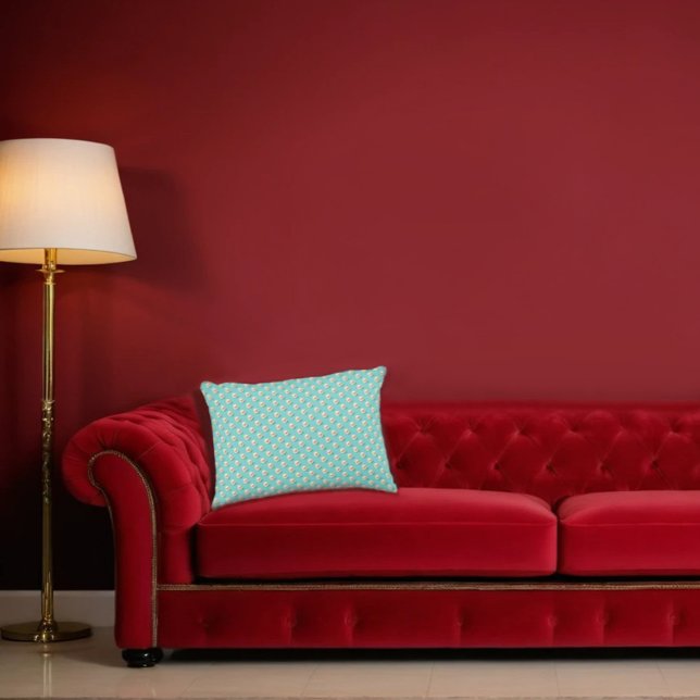 Almofada Decorativa Travesseiro de Acabamento Pérola e Turquesa Chic (Criador carregado)