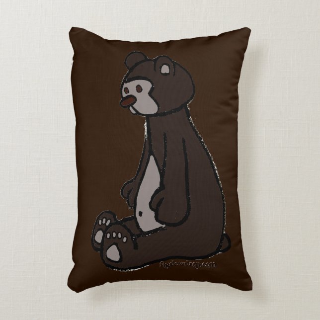 Almofada Decorativa Travesseiro de Acento Urso figdewdrop (Frente(Vertical))