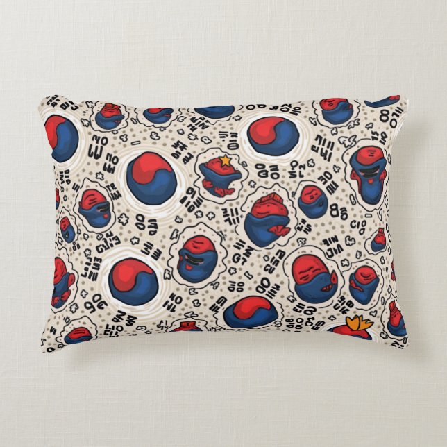 Almofada Decorativa travesseiro de bandeira coreano (Frente)